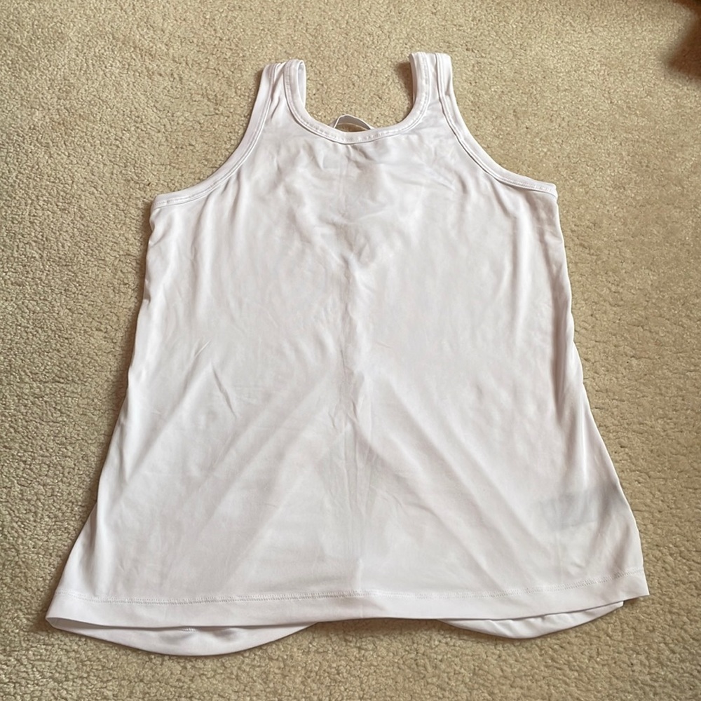 Open back exercise tank top
